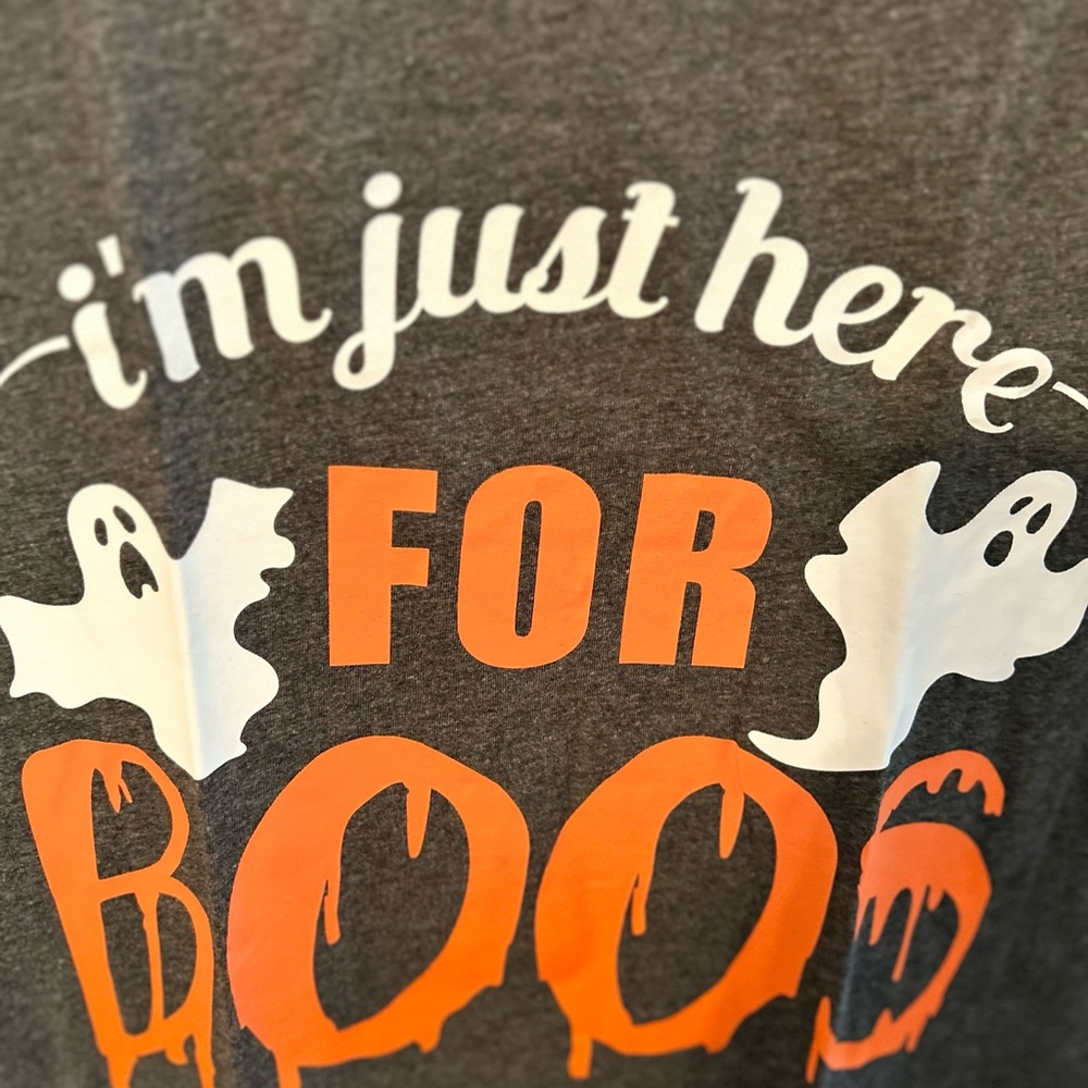 🎄🎄3 for $10 ⛄️☃️ NWOT Unisex Gray Halloween  Ghost T-Shirt